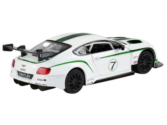 Машина ''АВТОПАНОРАМА'' Bentley Continental GT3, белый, 1/32, свет, звук, инерция, в/к 17,5*13,5*9 см