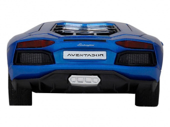Машина АВТОПАНОРАМА Lamborghini Aventador Coupé, 1/24, синий, свет, звук, в/к 24,5*12,5*10,5 см