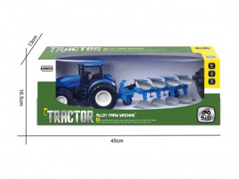 Р/У фермерский трактор Korody с плугом, мет. кузов 1/24 2.4G 6CH RTR