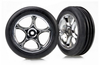Tires & wheels, assembled (Tracer 2.2'' chrome wheels, Alias ribbed 2.2'' ti