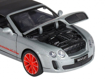 Машина ''АВТОПАНОРАМА'' Bentley Continental Supersports ISR, серебряный, 1/32, в/к 17,5*13,5*9 см