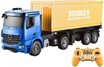 Радиоуправляемый контейнеровоз Double E Mercedes-Benz Arocs 1:20 2.4G
