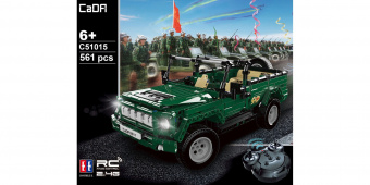 Радиоуправляемый конструктор CaDA Technic Военный джип (561 деталь)