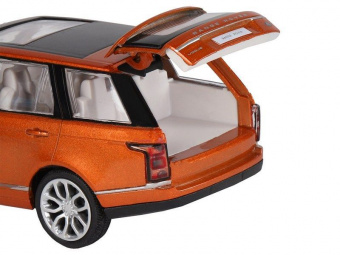 Машина ''АВТОПАНОРАМА'' 2013 Range Rover, оранжевый, 1/34, свет, звук, инерция, в/к 17,5*13,5*9 см