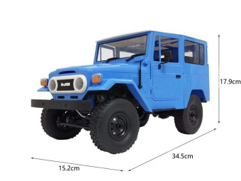 Радиоуправляемая машина WPL Toyota FJ40 (голубая) 4WD 2.4G 1/16 RTR