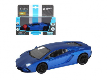 Машина ''АВТОПАНОРАМА'' Lamborghini Aventador S Coupe, синий, 1/32, свет, звук, в/к 17,5*12,5*6,5 см