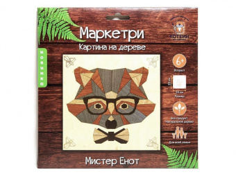 МАРКЕТРИ Картина на дереве 20Х20 МИСТЕР ЕНОТ