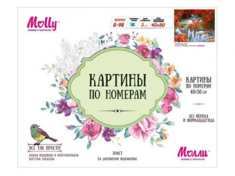 Картина по номерам 40х50 Водопад (23 цвета)