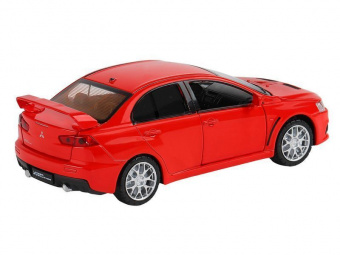 Машина АВТОПАНОРАМА Mitsubishi Lancer Evolution, 1/32, красный, свет, звук, в/к 17,5*12,5*6,5 см
