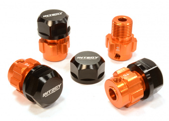 Хексы (4шт) выступ +6мм (оранж) T-Maxx, 1/10 Revo & Summit