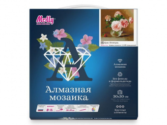 Алмазная мозаика 30х30 БУЗИН. ЛЕТНИЙ ДЕНЬ (26 цветов)