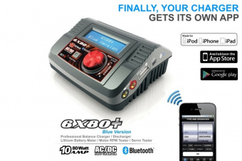 Зарядное устройство SKYRC 6X80+ (BLUETOOTH) (220V 80/50W C:10A D:5A)
