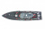 Радиоуправляемый торпедный катер 1:115 2.4G Красный