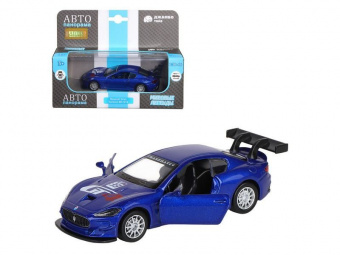 Машина ''АВТОПАНОРАМА'' Maserati Gran Turismo MC GT4, синий, 1/43, инерция, в/к 17,5*12,5*6,5 см
