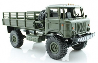 Внедорожник зеленый 1/16 4WD электро - Offroad Truck (зеленый корпус военный грузовик) набор для сборки