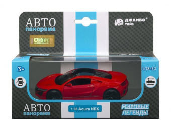 Машина ''АВТОПАНОРАМА'' Honda Acura NSX, красный, 1/38, инерция, в/к 17,5*12,5*6,5 см