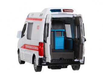 Машина АВТОПАНОРАМА Mercedes Sprinter Скорая помощь, белый, 1/32, в/к 18*9*13,5 см