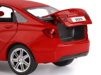 Машина ''АВТОПАНОРАМА'' LADA VESTA седан, 1/24,  красный, свет. звук. эффекты, в/к 24,5x12,5x10,5 см