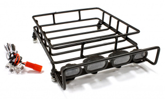 Realistic 1 /1 0 Scale Metal Luggage Tray 144x116mm with 4 LED Spot Light Set