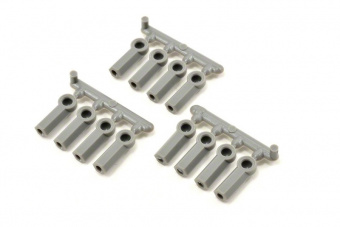 3.5mm Heavy Duty Rod Ends (12) Gray