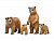 Набор фигурок животных MASAI MARA MM201-002 серии Мир диких животных: Семья медведей, 4 пр.