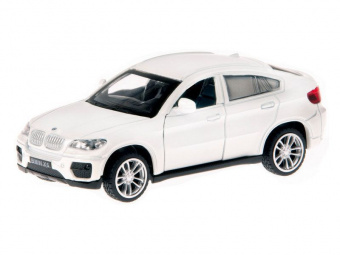 Машина АВТОПАНОРАМА BMW X6, 1/43, белый, инерция, откр. двери, в/к 17,5*12,5*6,5 см