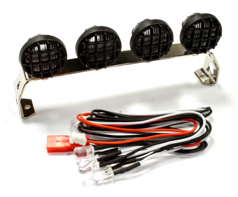 Realistic Roof Top Sport LED (4) Light Set 107mm Wide for 1/10 Scale Off-Road Vehicles