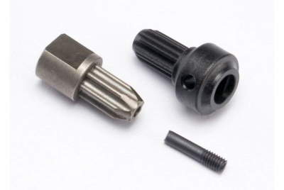 Drive hub, center, rear (1)/ front (1)/screw pin