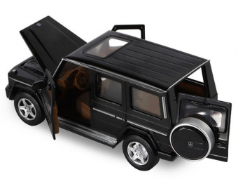 Машина АВТОПАНОРАМА Mercedes-Benz G350d, черный, 1/32, свет, звук, инерция, в/к 18*9*13,5 см