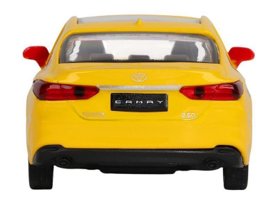 Машина АВТОПАНОРАМА Яндекс GO Toyota Camry, 1/43, желтый, инерция, откр. двери, 17,5*12,5*6,5 см