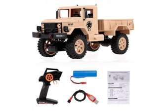 Внедорожник 1/12 4WD электро - Army Truck (2.4 гГц) Коричневый