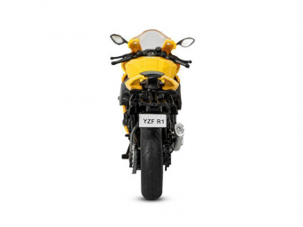 Мотоцикл АВТОПАНОРАМА YAMAHA YZF-R1, 1/18, металл, желтый, свободный ход колес