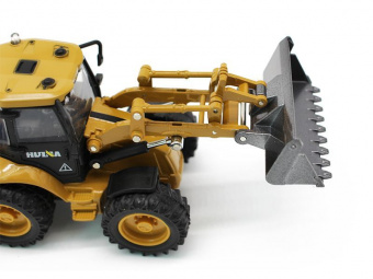 Металлический колесный экскаватор HUI NA TOYS 1/50