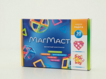 Набор МагМастер Радуга, 30 деталей