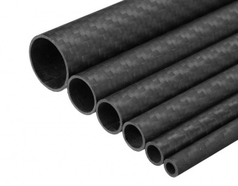 Трубка карбоновая 12x10x1000мм (плетёная)