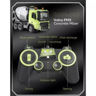 Радиоуправляемый бетоновоз Double Eagle Volvo FMX 1/20 2.4G RTR