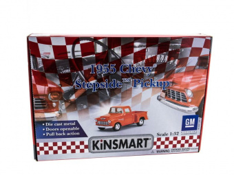 Машина Kinsmart ''Chevy Stepside Pick Up'' инерция (1/12шт.) 1:32 б/к