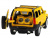 Машина ''АВТОПАНОРАМА'' Hummer H3, желтый, 1/32, свет, звук, инерция, в/к 17,5*13,5*9 см