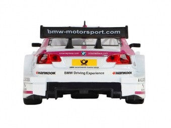 Машина ''АВТОПАНОРАМА'' BMW M3 DTM, белый-розовый, 1/32, свет, звук, инерция, в/к 17,5*13,5*9 см
