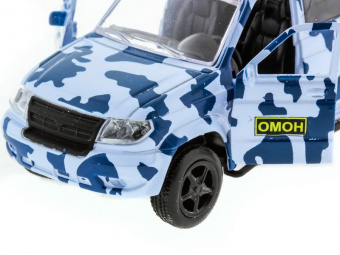Машина ''АВТОПАНОРАМА'' инерц. УАЗ Патриот (омон) 1/50, в/к 12*7*5,5 см