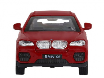 Машина АВТОПАНОРАМА BMW X6, красный, 1/43, инерция, в/к 17,5*12,5*6,5 см