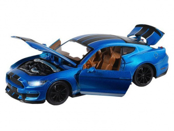 Машина АВТОПАНОРАМА Ford Shelby GT350, синий, 1/32, свет, звук, инерция, в/к 17,5*13,5*9 см
