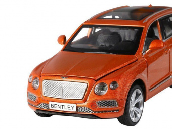 Машина ''АВТОПАНОРАМА'' Bentley Bentayga, оранжевый, 1/34, свет, звук, инерция, в/к 17,5*13,5*9 см