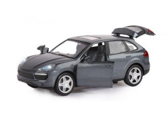 Машина ''АВТОПАНОРАМА'' Porsche Cayenne S, серый, 1/32, свет, звук, инерция, в/к 17,5*13,5*9 см
