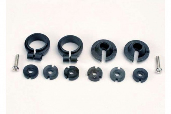 Piston head set, (2 sets of 3 types)/ shock collars (2)/ spring retainers (2)