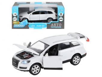 Машина ''АВТОПАНОРАМА'' Audi Q7, белый, 1/24, свет, звук, в/к 24,5*12,5*10,5 см