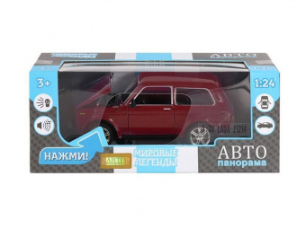 Машина ''АВТОПАНОРАМА'' ВАЗ 21214, 1/22, бордовый, инерция, в/к 24,5x12,5x10,5 см