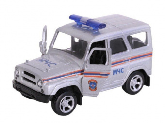 Машина ''АВТОПАНОРАМА'' МЧС, серебро, 1/50, инерция, в/к 12*7*5,5 см