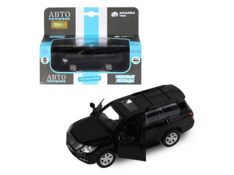 Машина ''АВТОПАНОРАМА'' Lexus LX570, черный, 1/43, инерция, в/к 17,5*12,5*6,5 см