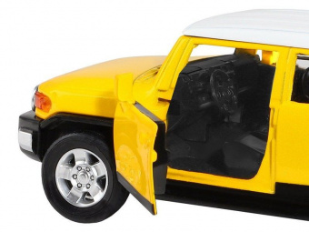 Машина ''АВТОПАНОРАМА'' Toyota FJ Cruiser,желтый, 1/32, свет, звук, инерция, в/к 17,5*13,5*9 см